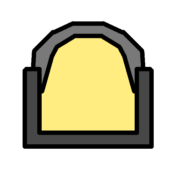 An internal view of a solid tire.